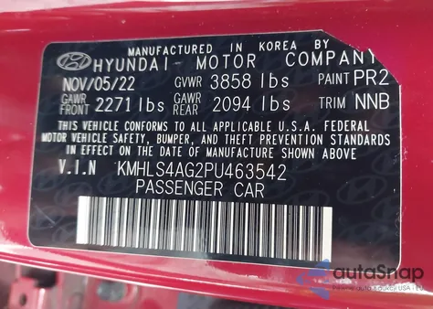 2023 Hyundai Elantra Sel from USA, damaged, VIN KMHLS4AG2PU463542